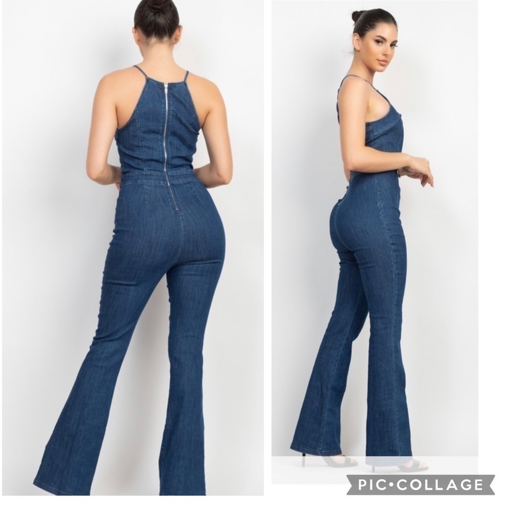 So Cute!! Dark Denim Jumpsuit - Picture 4 of 4